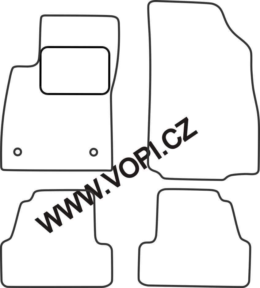 Textil-Autoteppiche Opel Mokka X 2016 -  Autofit (3476)